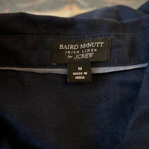 J Crew Baird McNutt Irish Linen Shirtdress Relaxed Fit Medium Coastal Minimalist - Picture 2 of 3
